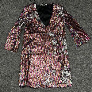 sequins colorful dress